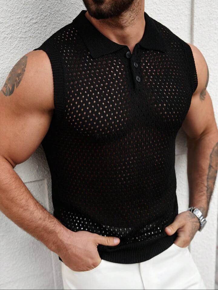 Men's Casual Hollow out vest